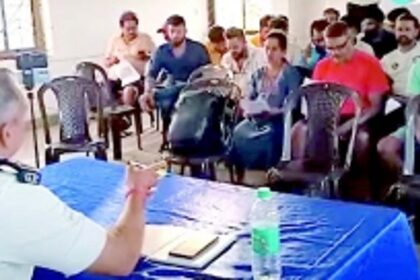 Traffic police brief rental vehicle owners about new regulations in Calangute and Anjuna