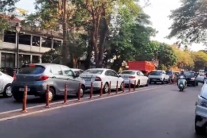 Traffic slowdown near Kala Academy to Balbhavan stretch following two minor accidents
