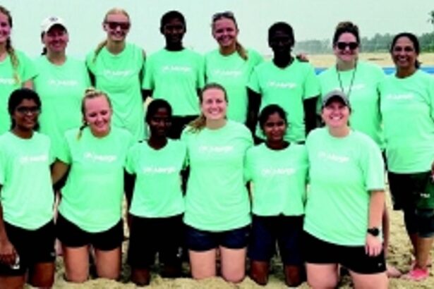 Transformative beach volleyball  camp held at Colva beach