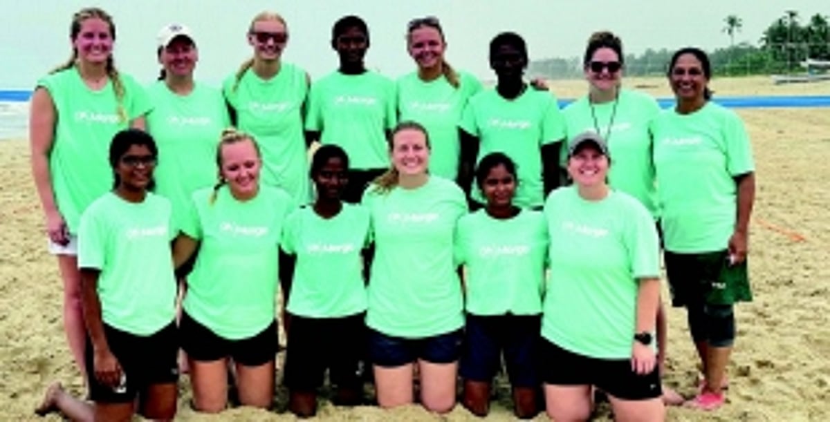Transformative beach volleyball  camp held at Colva beach