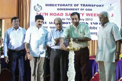 Transport Minister, Sudin Dhavlikar inaugurating the 24th Road Safety Week