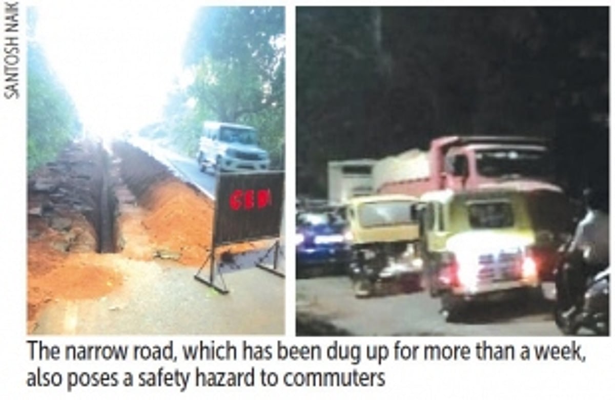 Trenches dug for power cabling leave Kavlem locals stuck in traffic