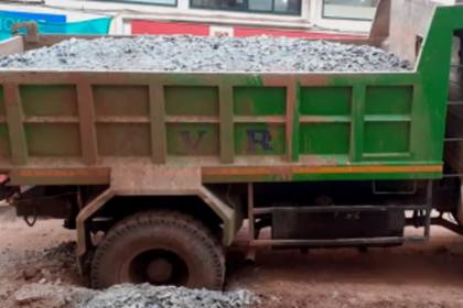 Truck caves in on  18th June Road for  the eighth time