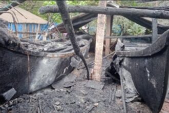 Two canoes, hut, completely gutted; locals blame land mafia