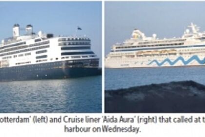 Two cruise liners berth at Mormugao port