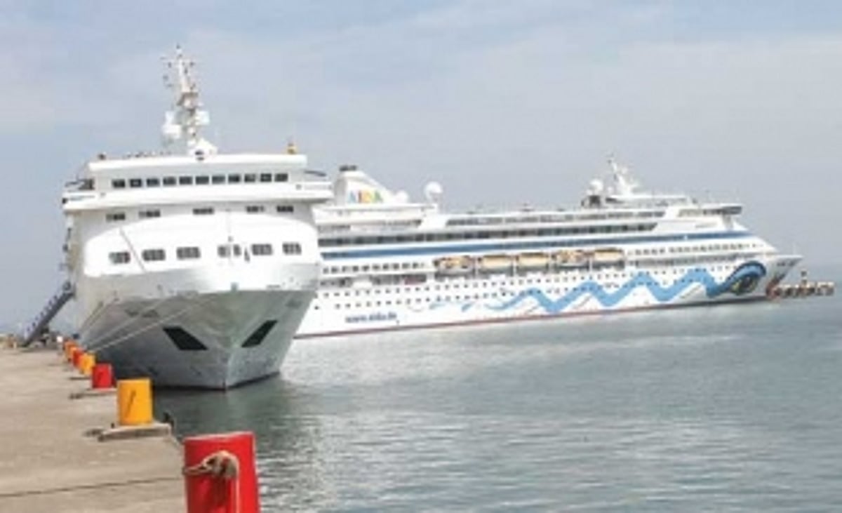 Two cruise liners berth at Vasco
