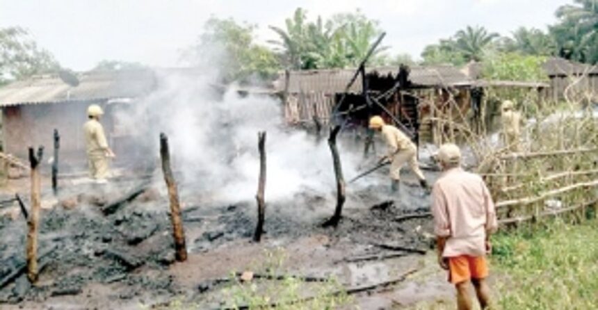 Two huts destroyed in fire at Bethora 1 Two huts destroyed in fire at Bethora