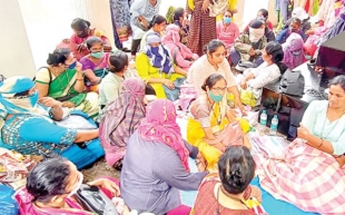 Two protesting Anganwadi workers fall sick