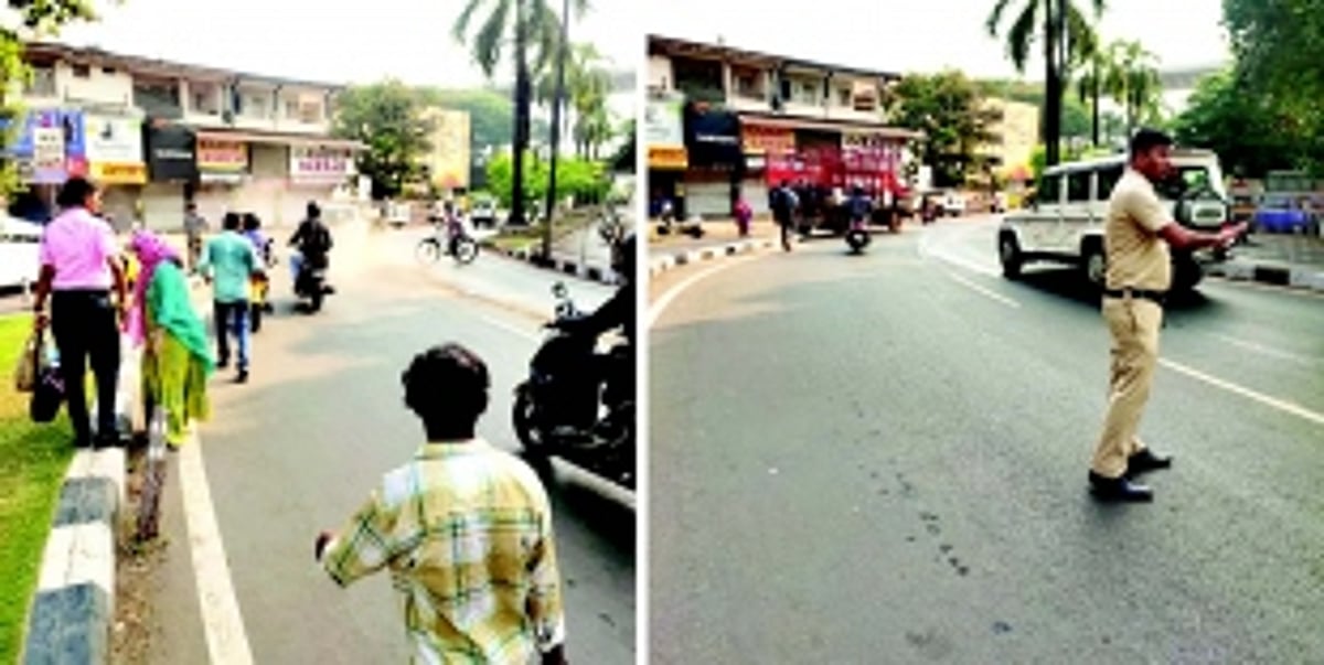 Two-wheeler rider skids on diesel spill, escapes unhurt