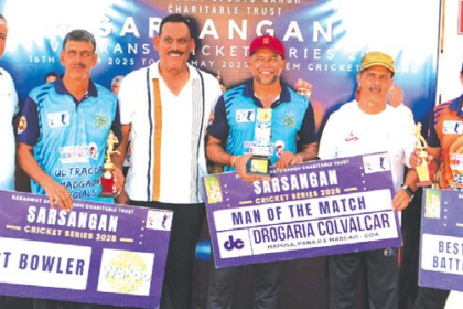 Ultracon Madgaon Royals and Mapusa Dream Crushers Secure Victories in Sarsangan Priority Veterans Cricket Series