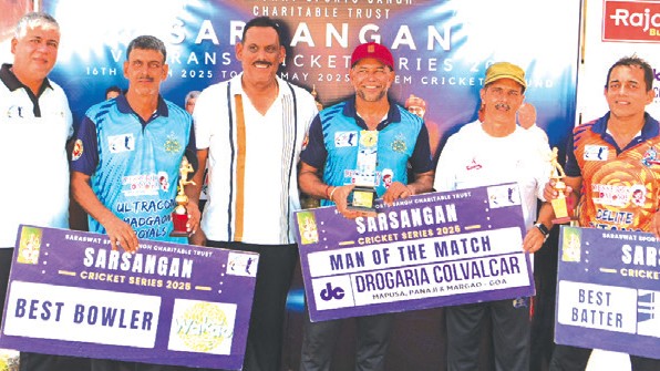 Ultracon Madgaon Royals and Mapusa Dream Crushers Secure Victories in Sarsangan Priority Veterans Cricket Series