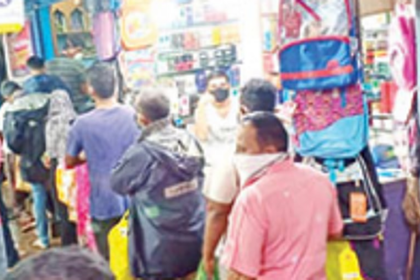 Unavailability of non-essential supplies blamed for no social distancing at Mangor