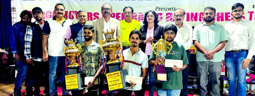 Unbeaten IM Ritviz emerge champion in Durga Motors Open Rapid Chess 1 Unbeaten IM Ritviz emerge champion
in Durga Motors Open Rapid Chess
