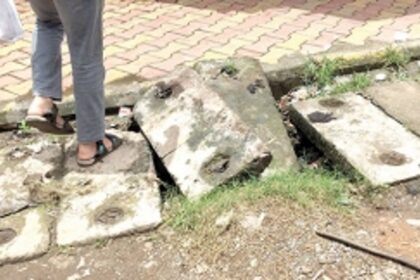 Uncovered drains pose risk to pedestrians at Vasco