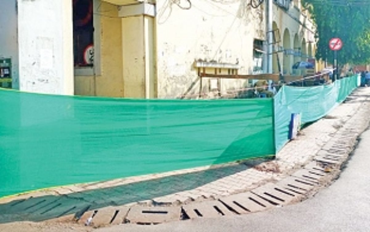 Under renovation MMC building  cordoned off for public safety