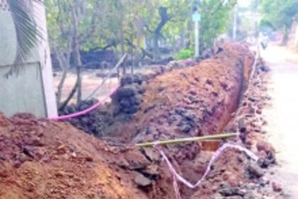 Underground cabling work very  haphazard in Assagao