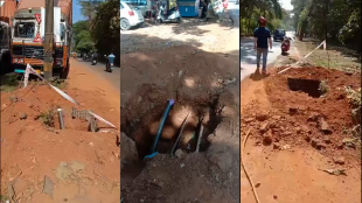 Unfinished Underground cabling sparks outrage among Ponda residents