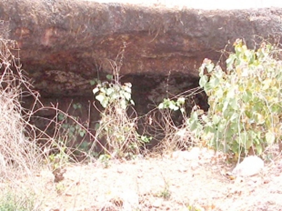Unidentified miscreants seal pre-historic  rock-cut cave at Dabolim