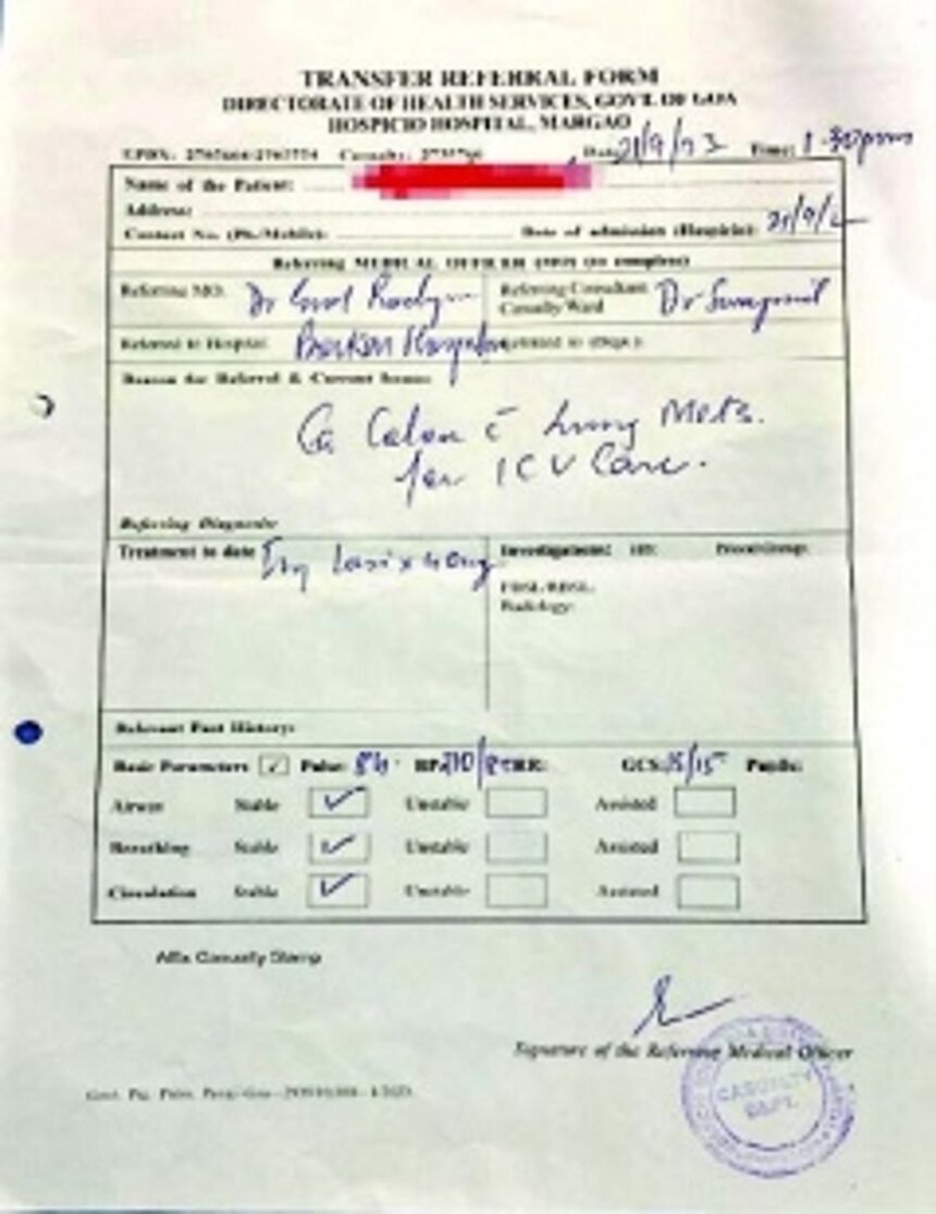 Unmet expectations: South Goa District Hospital still sends patients to GMC for treatment