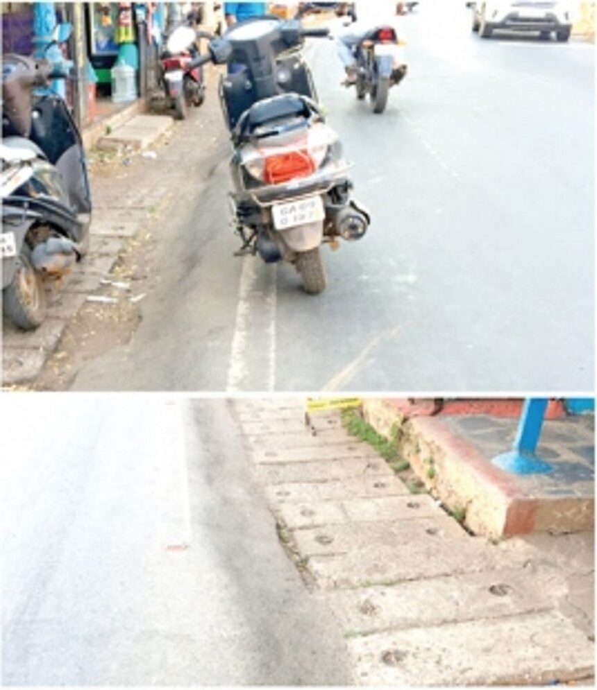 Unplanned tarring  of roads in Cuncolim