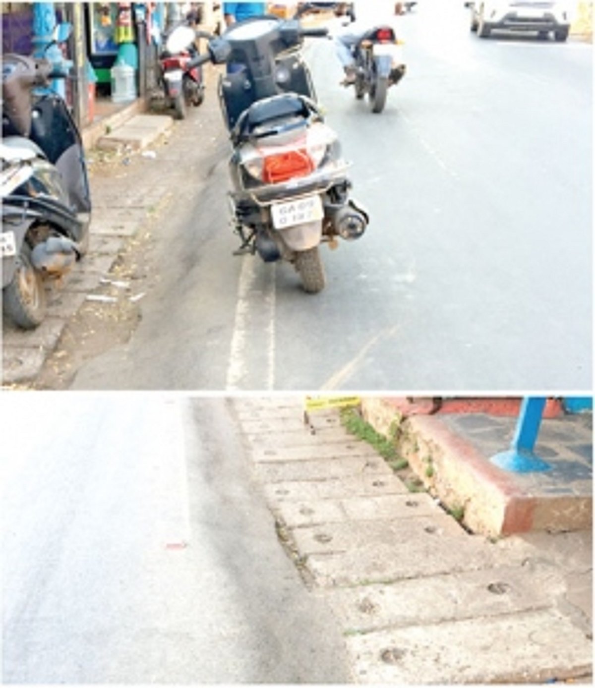 Unplanned tarring  of roads in Cuncolim