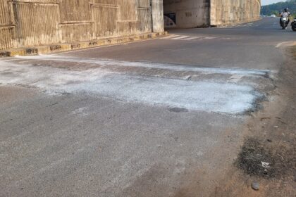Unsafe speed breakers on Western bypass service roads rectified