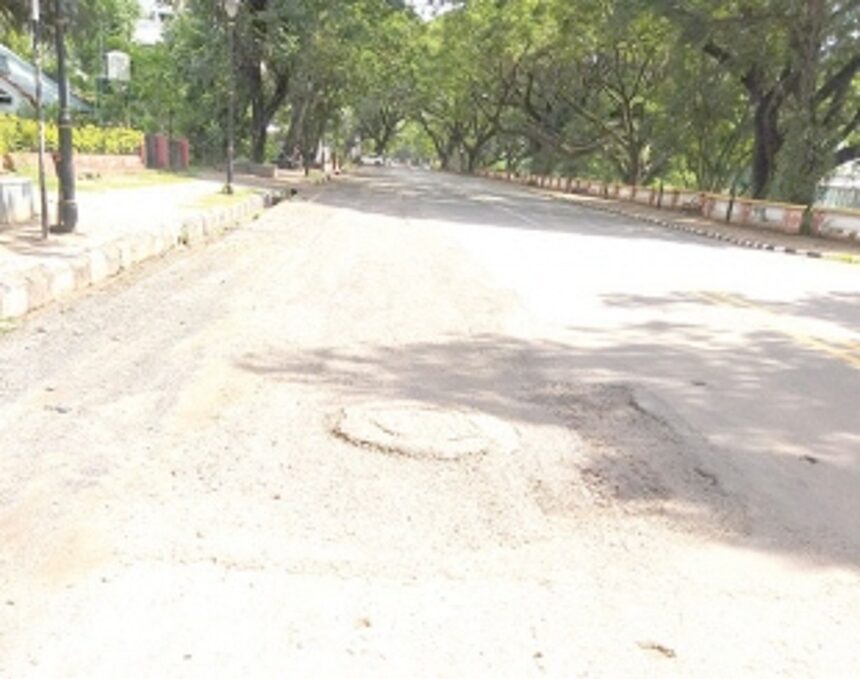 Urgent levelling of road in city need of the hour