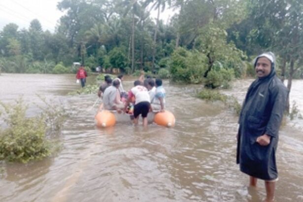 Usgao-Valpoi road submerged