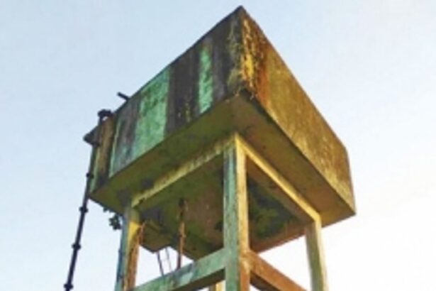 Valkini locals being supplied water from unsafe, open water tank