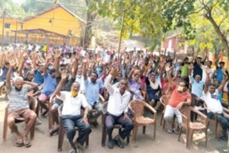 Varkhand-Nagzar villagers oppose new roads and aerocity