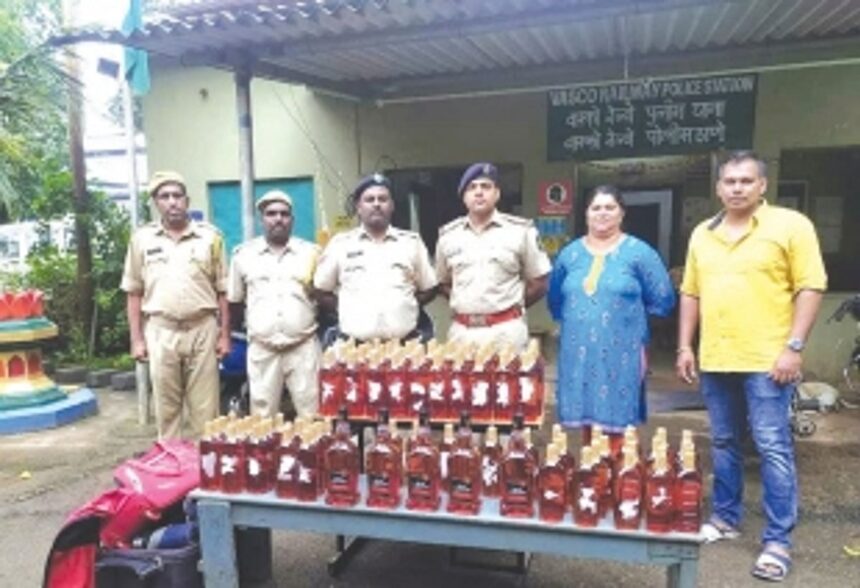 Vasco Railway Police seize 110 bottles of whisky from train 1 Vasco Railway Police seize 110 bottles of whisky from train
