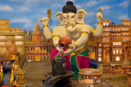 Vasco’s Sambhaji Nagarcha Raja Celebrates 21-Day Ganesh Festival with 48-Kilo Pearl Idol Inspired by Kashi