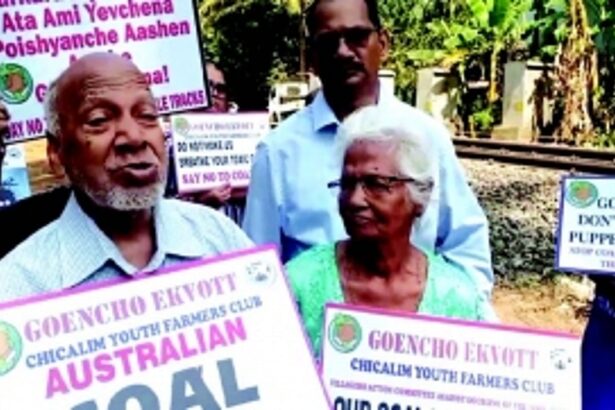 Velsao double-tracking: Protesting locals refuse to budge from rly tracks, demand to see land ownership papers