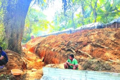 Velsao locals aghast as rly workers destroy storm water drains, begin work on pvt land