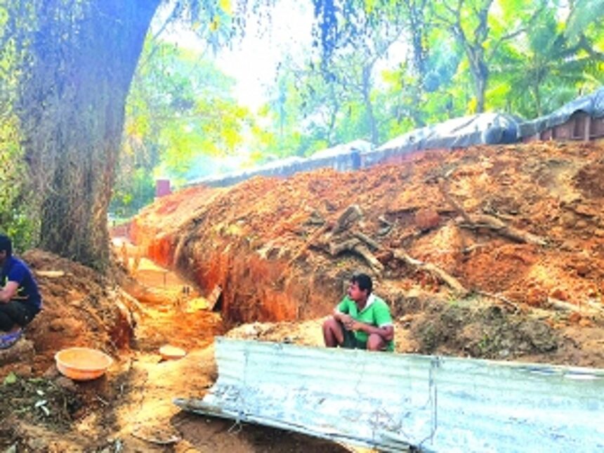 Velsao locals aghast as rly workers destroy storm water drains, begin work on pvt land