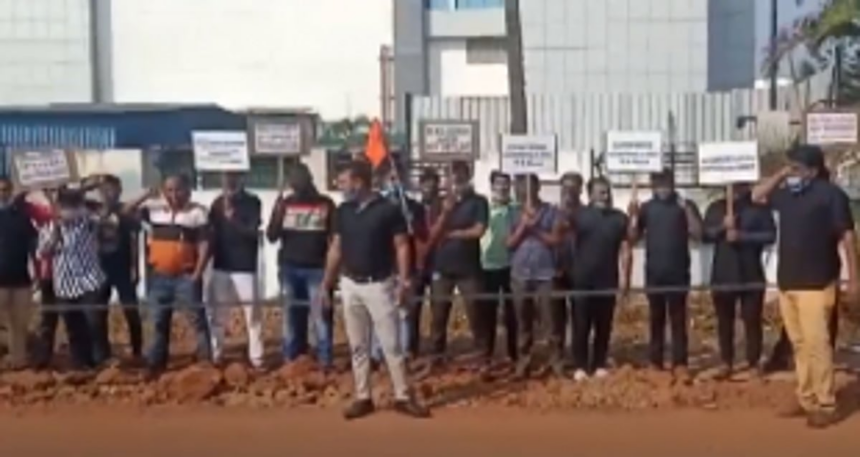 Verna pharma Co workers go on strike