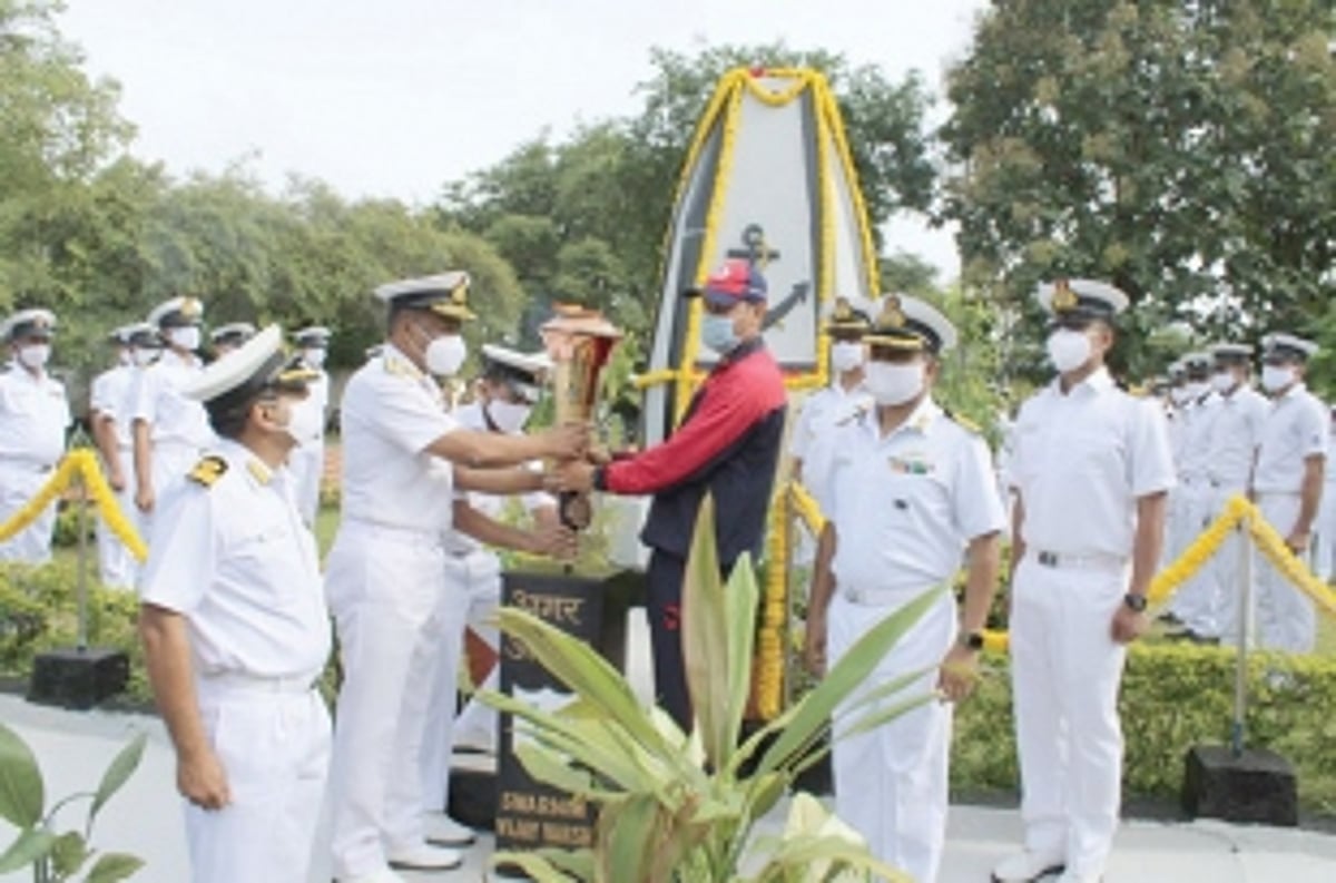 Victory Flame arrives  at INS Gomantak
