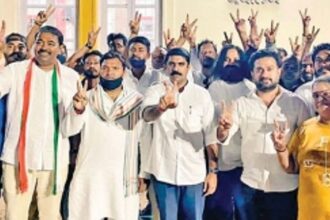 Vijai lends might to Congress  candidate Amonkar’s campaign