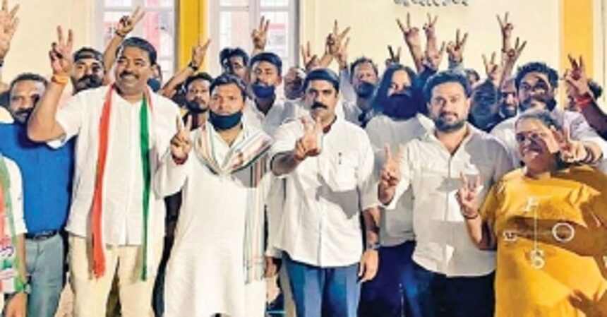 Vijai lends might to Congress  candidate Amonkar’s campaign