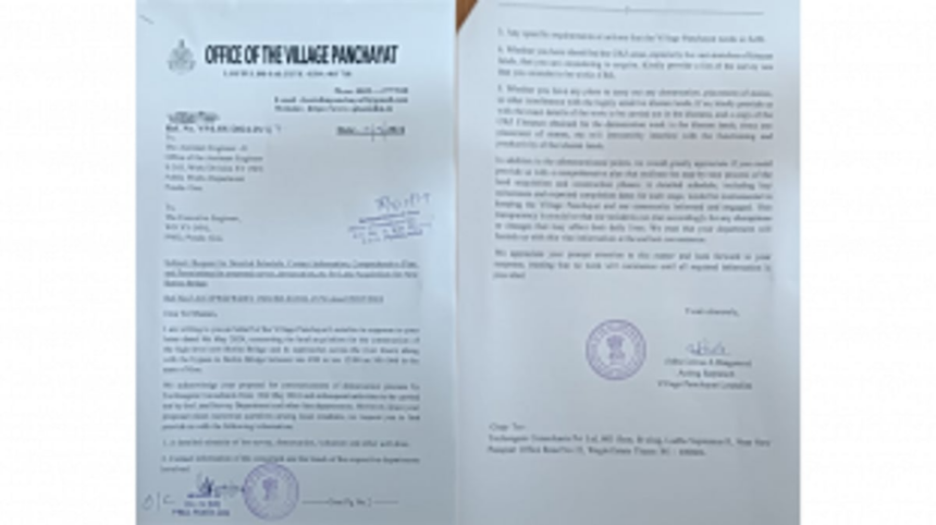 Village Panchayat Lotoulim Requests Detailed Information for New Borim Bridge Land Acquisition