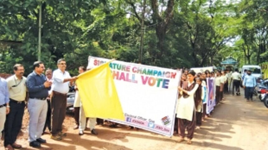 Voters’ awareness rally held in Valpoi 1 Voters’ awareness rally held in Valpoi