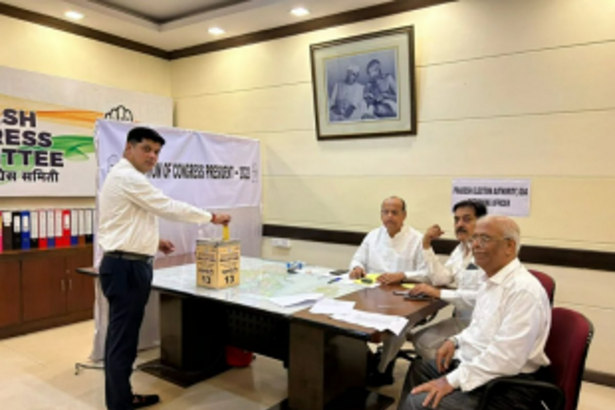 Voting takes place for electing Congress National President