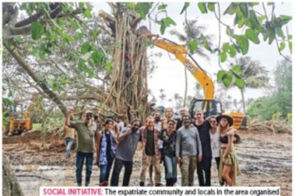 WHEN A 100-YEAR-OLD TREE WAS RAISED. AND SPIRITS WERE UPLIFTED