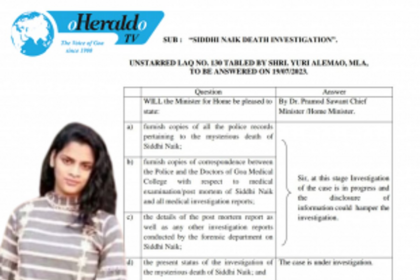 WILL SIDDHI NAIK GET JUSTICE: Goa CM rules out handing over Siddhi Naik Death case to CBI