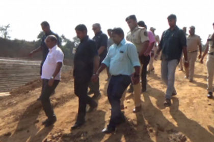 WRD Min Vinod Paliencar visits Kalsa Bandura project site