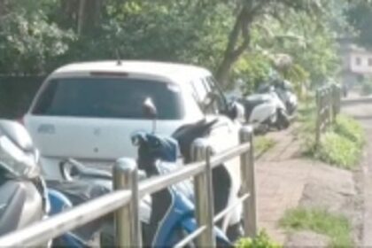 Walking track at Bandora used  for parking