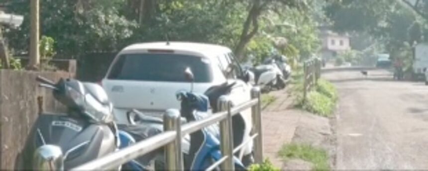 Walking track at Bandora used for parking