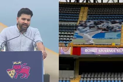 Wankhede honors Rohit Sharma: parents unveil stand as ‘Hitman’ gets emotional