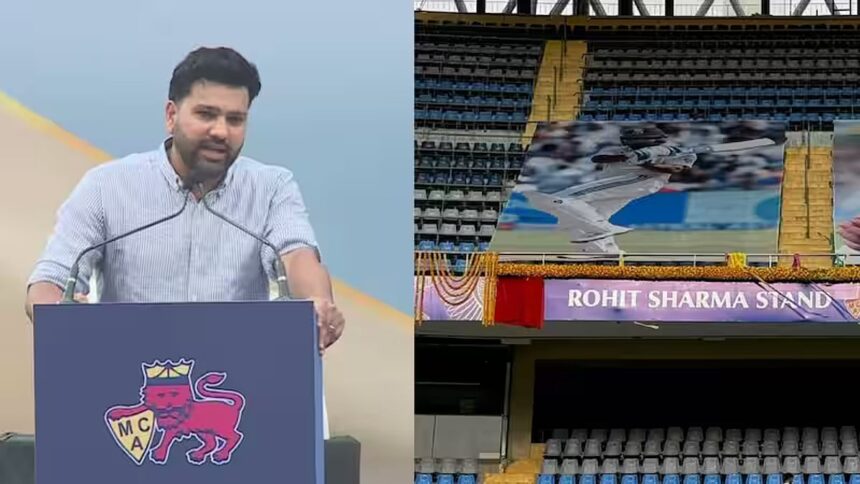 Wankhede honors Rohit Sharma: parents unveil stand as ‘Hitman’ gets emotional 1 Wankhede honors Rohit Sharma: parents unveil stand as ‘Hitman’ gets emotional