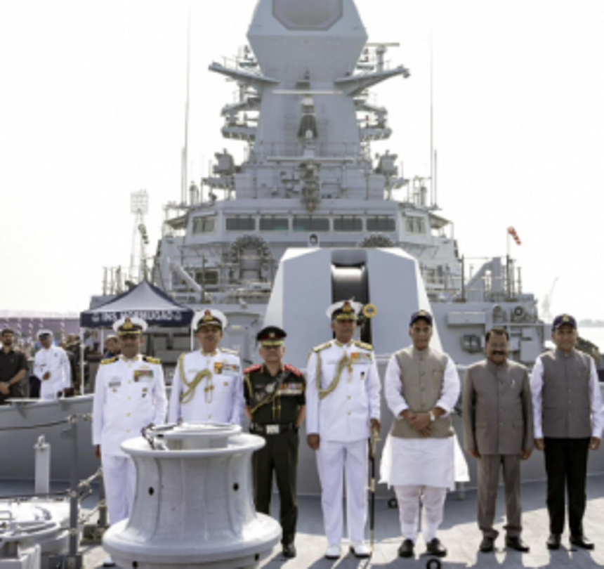 Warship ‘INS Mormugao’  commissioned into Navy